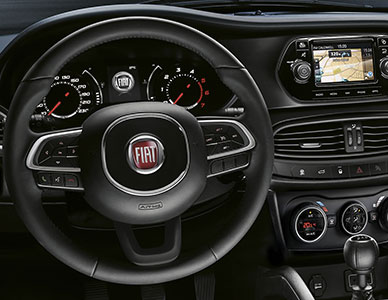 Fiat Tipo hatchback steering wheel, instrument panel